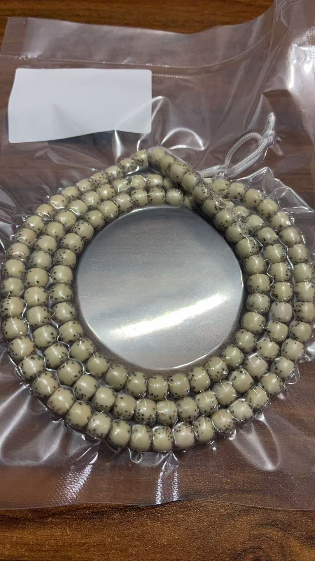 一物一图星月菩提108颗老型桶珠卡7河豚原生态石玉料文玩