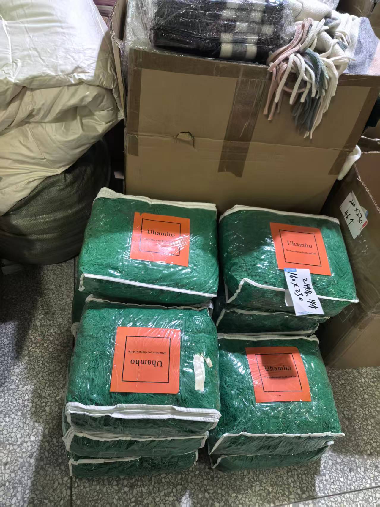 《厚广家》3楼160×230深绿色长毛绒被套2件套 发1套