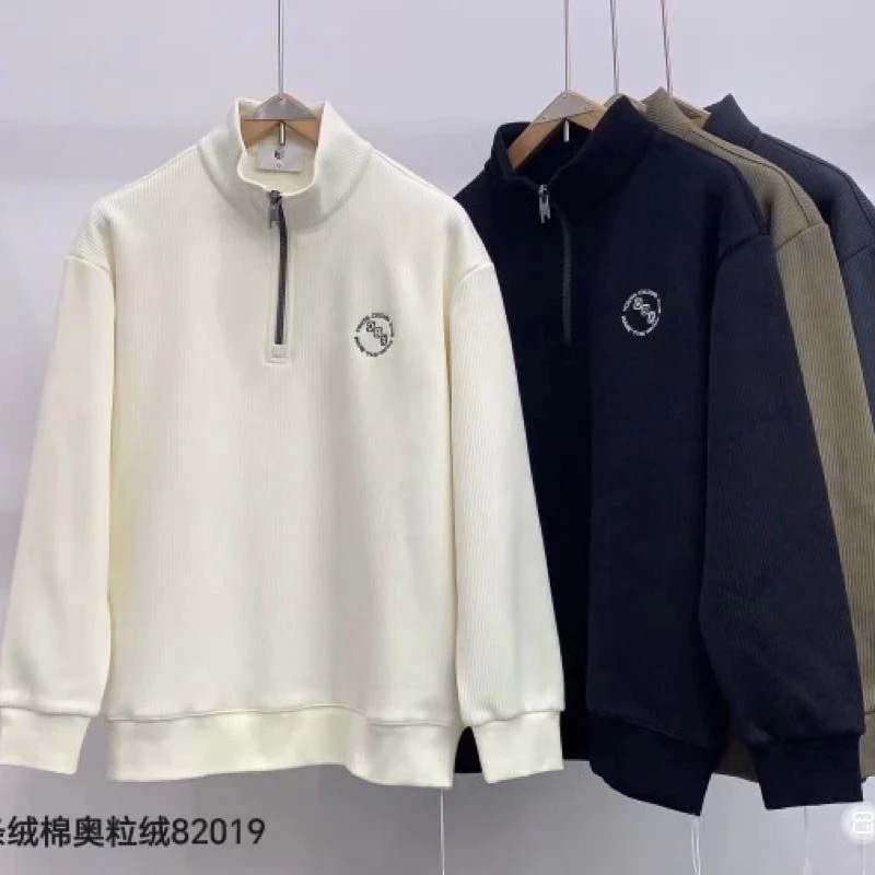 82019男士加绒拉链款卫衣