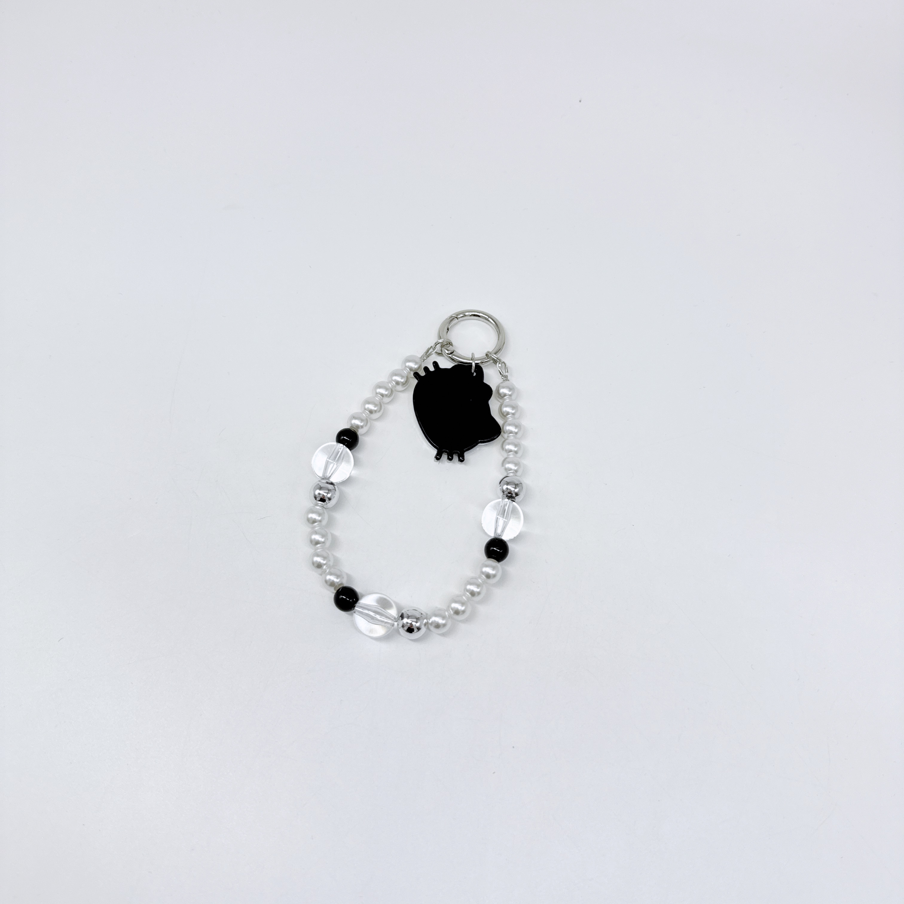 Mi33 闪钻猫头珠珠挂件 S061009