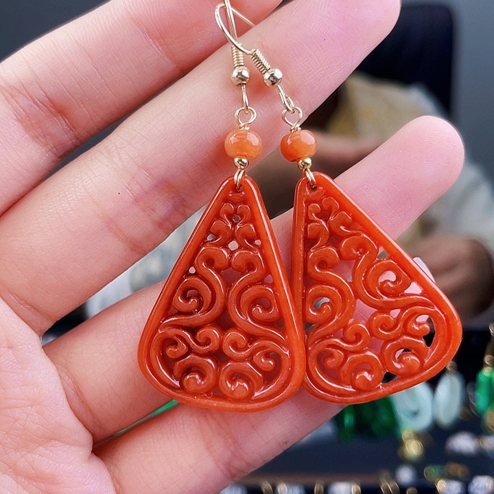 翡翠耳饰未镶嵌饰品