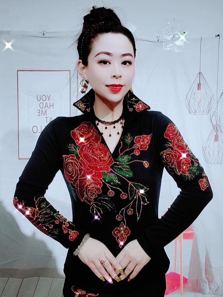 春季新款738大码中老年修身显瘦打底衫复古网红百搭妈妈装