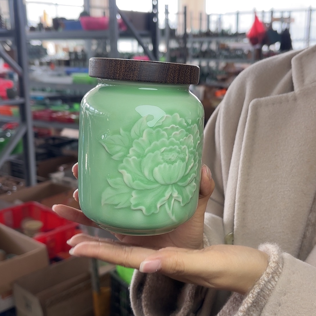龙泉云间青瓷小米茶器