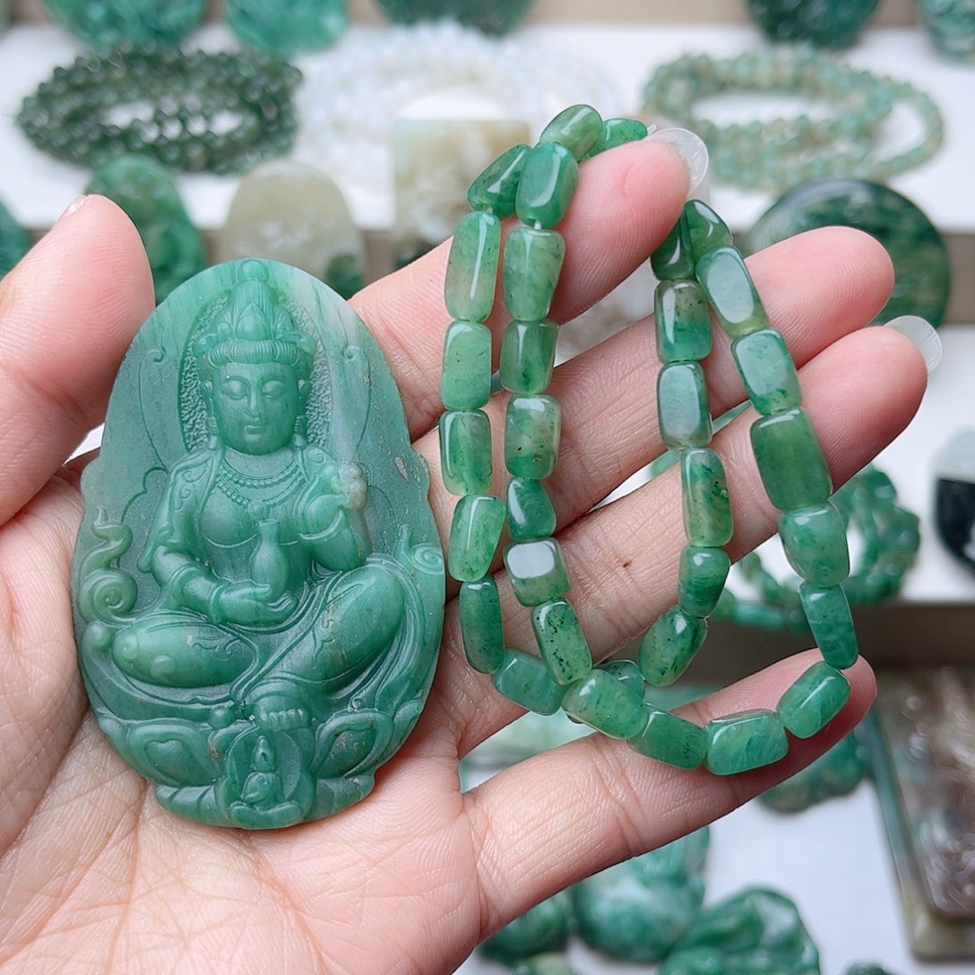 独山玉挂件定制赠链加工编织未镶嵌梦**时