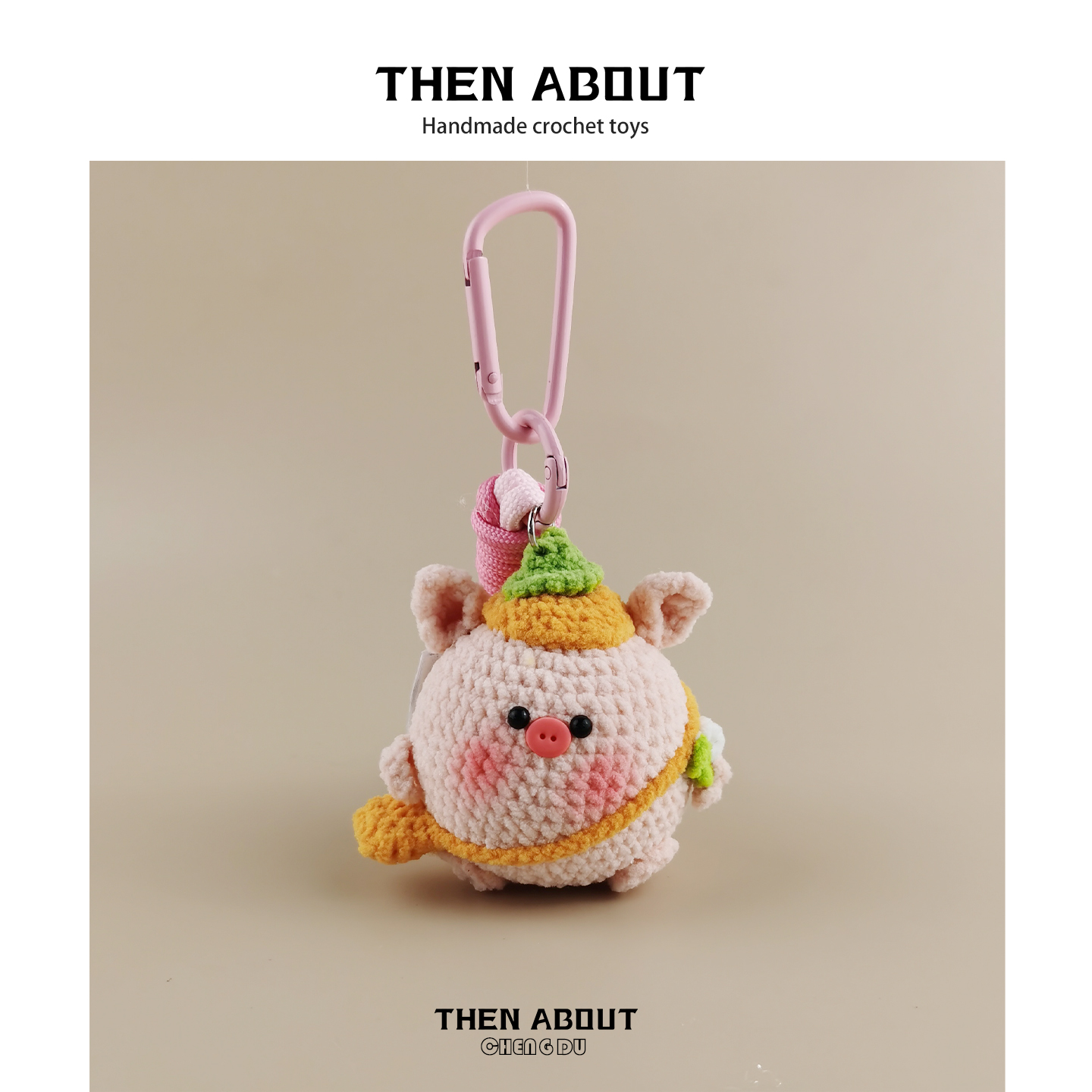 thenabout 可爱胖墩墩小猪猪包包挂件挂饰钥匙扣挂件小众高级礼物