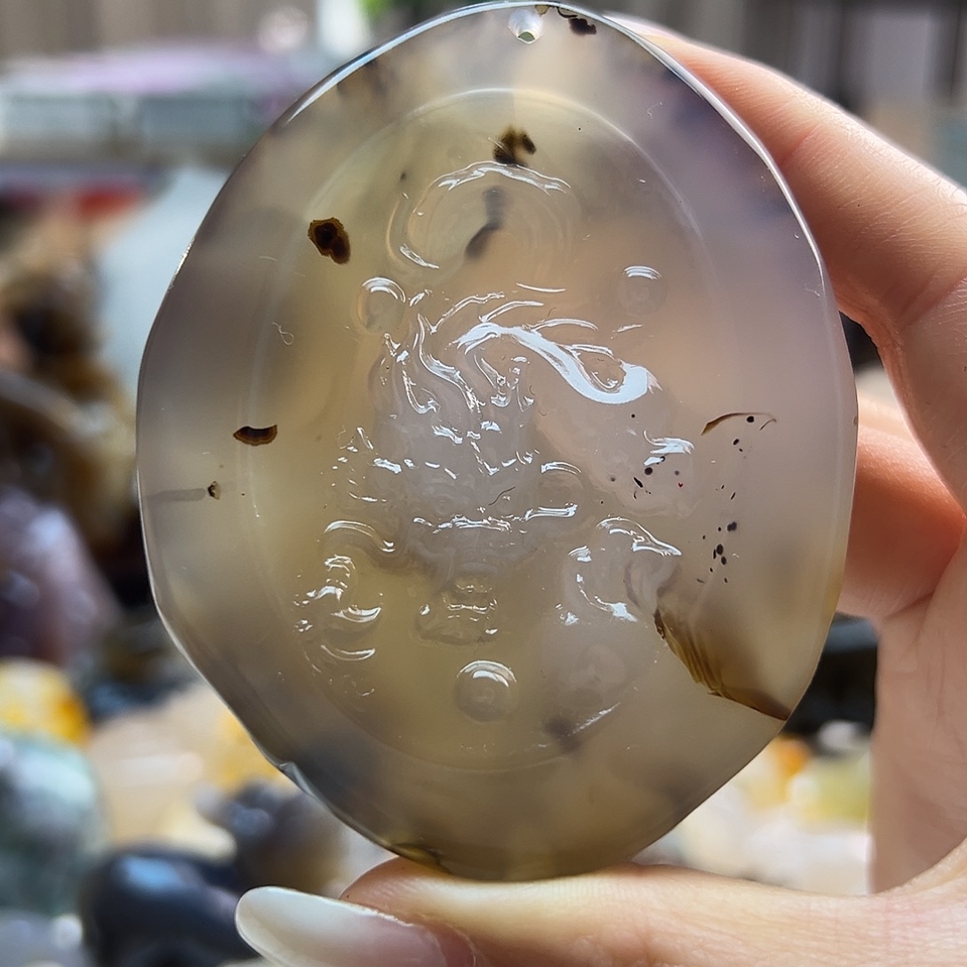 玛瑙/玉髓未镶嵌吊坠(不含链)