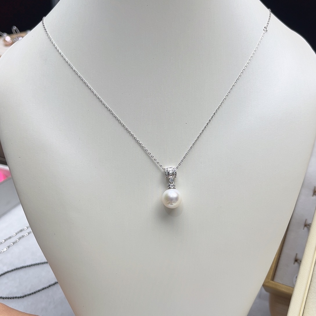 吊坠(赠链)银S925镶嵌淡水珍珠