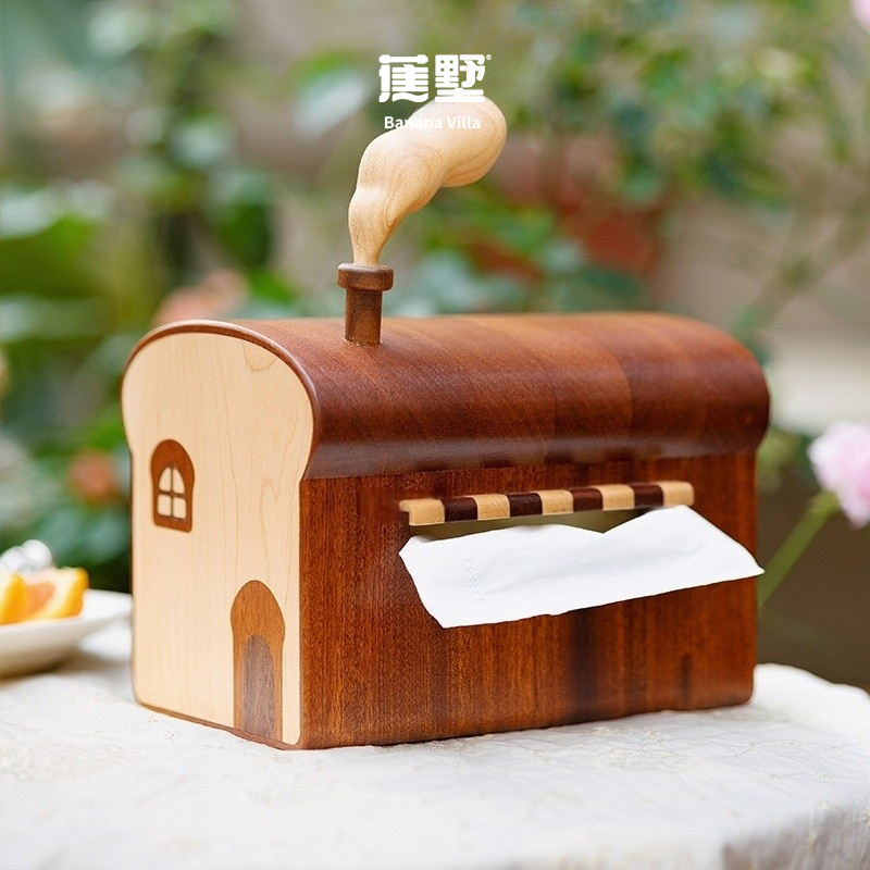孤品原创面包屋纸巾盒创意可爱吐司抽纸盒家居装饰开业乔迁礼物