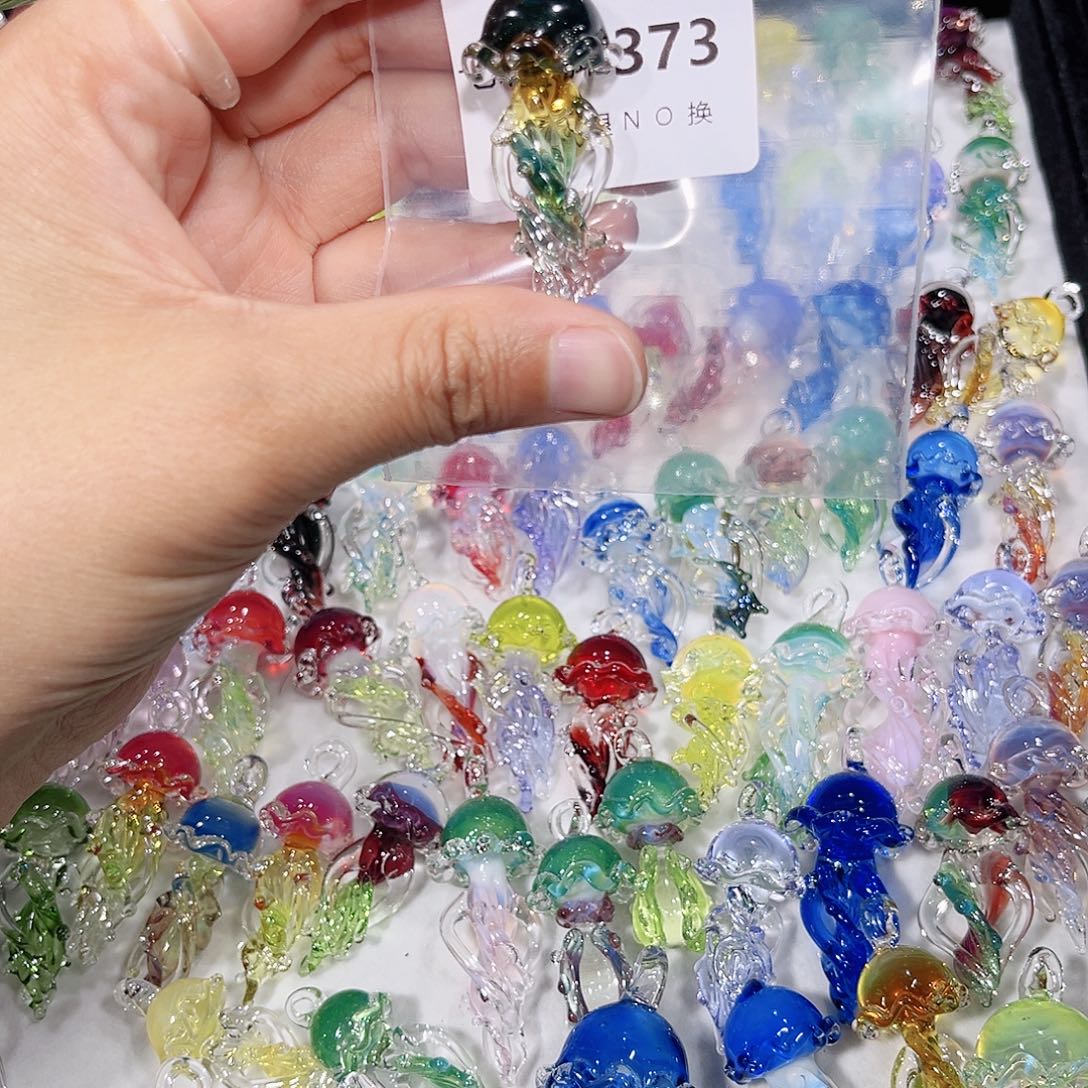 琉璃吊坠(不含链)373绿色水母
