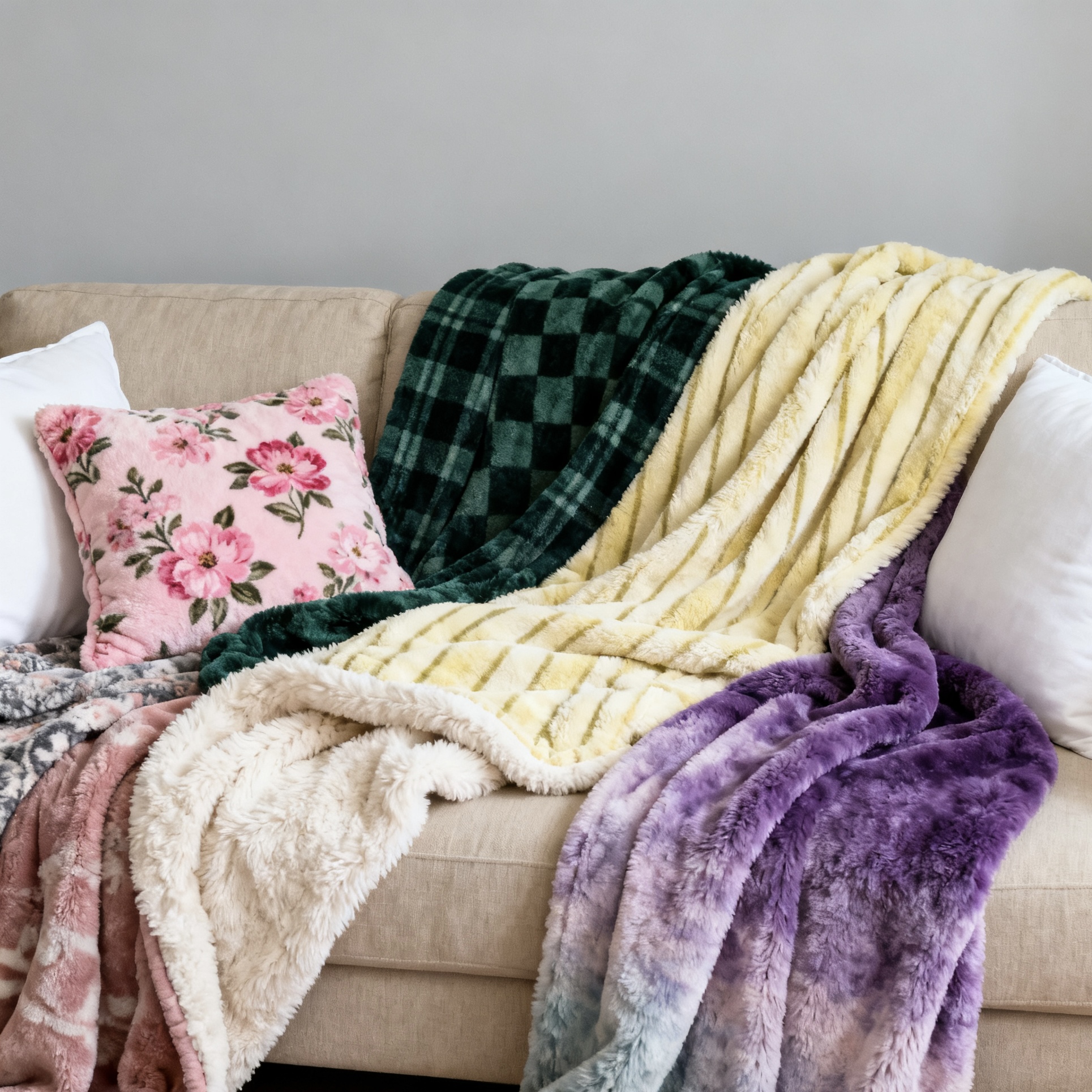  【单品毛毯】200*230亲肤柔软可机洗 （颜色不.挑）毛毯