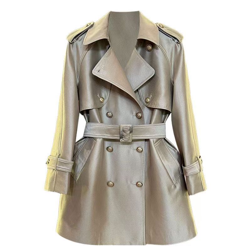 非图片）四季款风衣春秋显瘦时尚收腰显瘦气质时尚收腰中长款修身