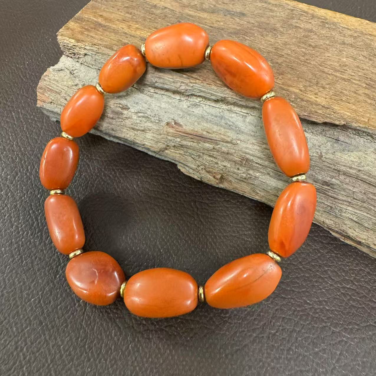 0124-28南红随型单圈手串（无胶）28.23g