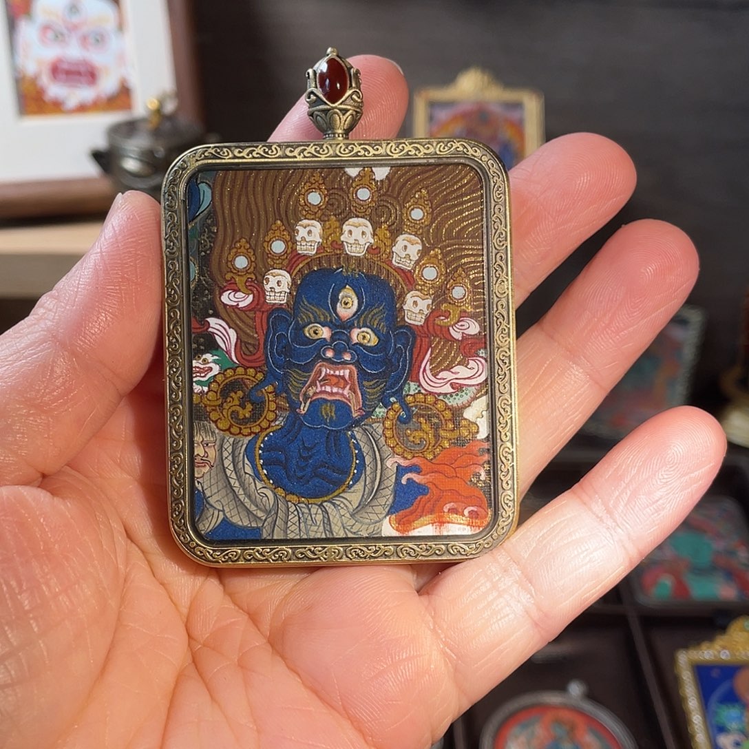 吊坠吉祥天母唐卡