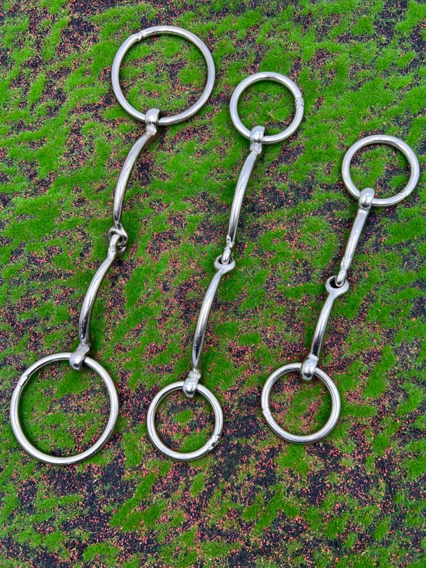 通用弧形马口衔马嚼子马叉口金属镀锌材质大小圈款口衔铁马具用品