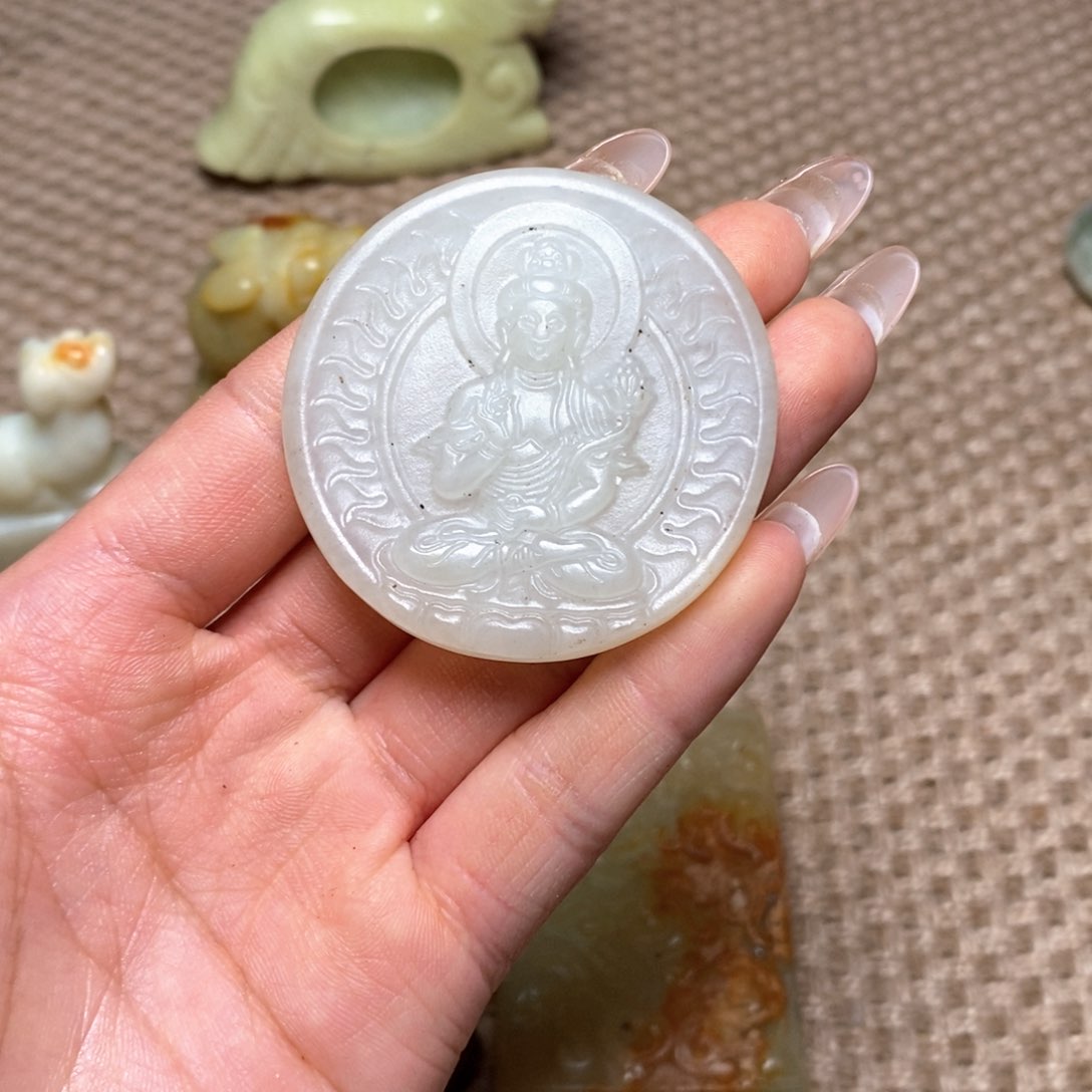 白玉菩提吊坠白玉菩提白玉菩提摆件