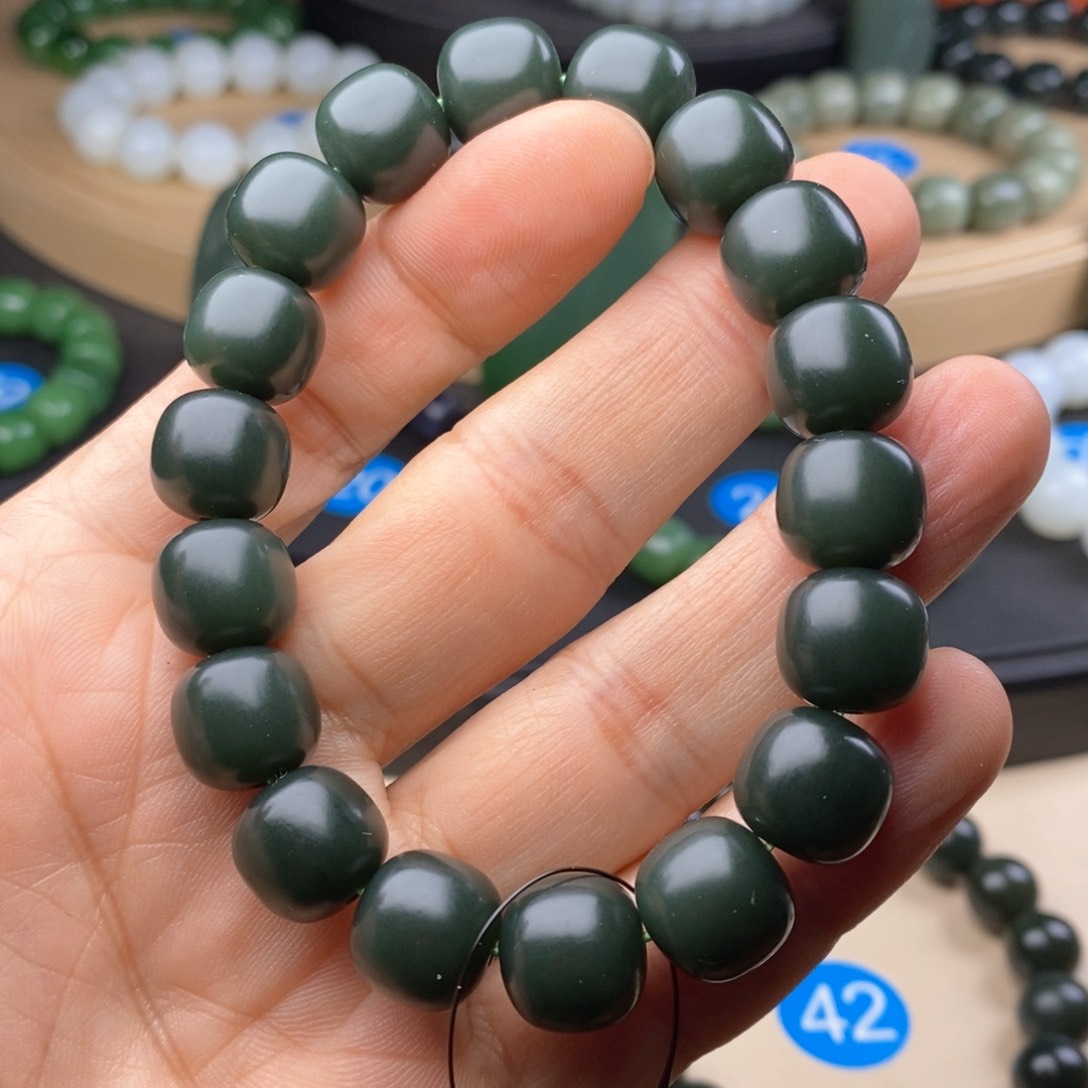 和田玉手链未镶嵌孤****5