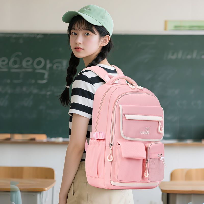 芝麻宝贝学生书包儿童休闲旅行女减负休闲风双肩书包背负式初恋风