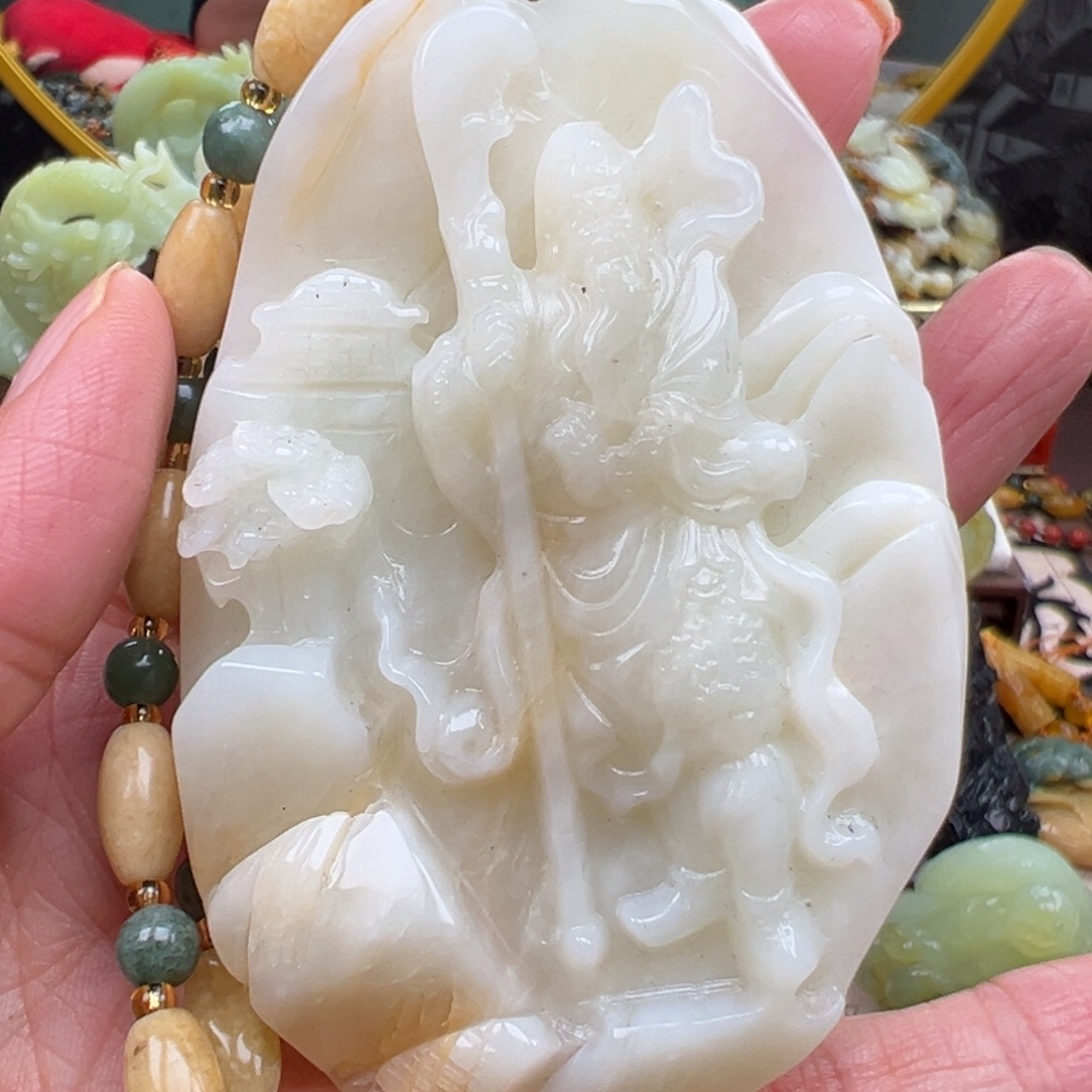 岫玉未镶嵌挂件挂件