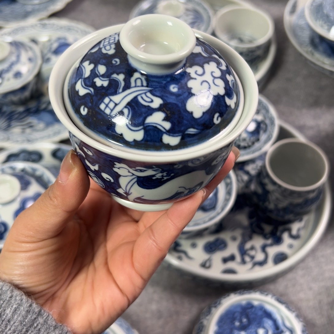 景德镇手工手绘茶具微瑕