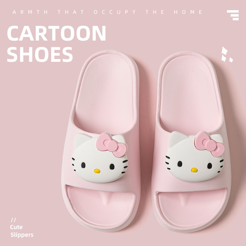 卡通可爱KT猫居家凉女外穿一字拖女鞋凉鞋沙滩鞋凉拖2025男款凉鞋