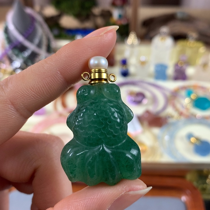 葡萄石未镶嵌香水精油瓶