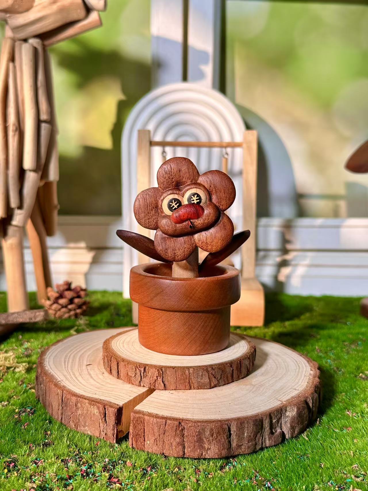 治愈蛇年有钱花可爱桌面摆件