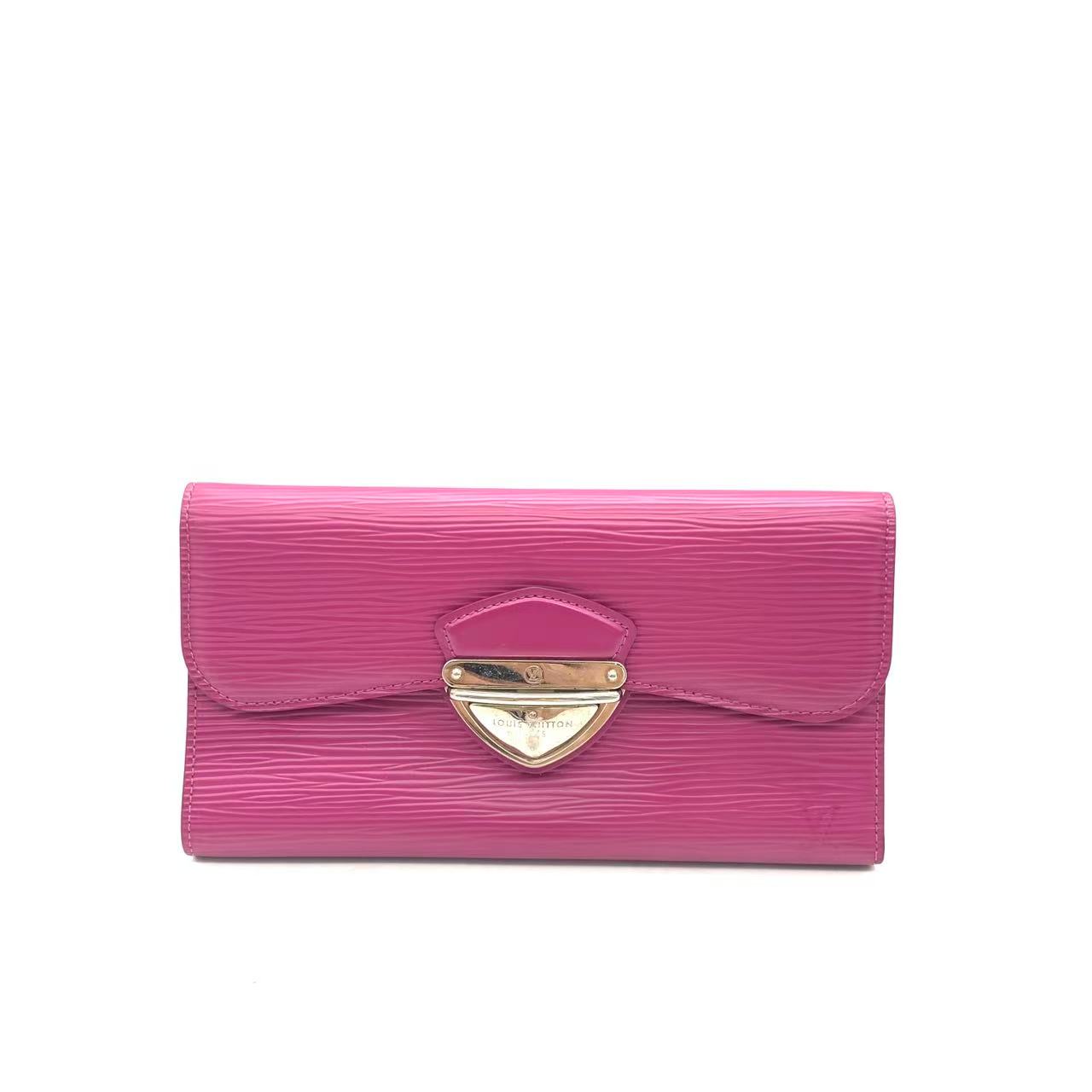 95新 LouisVuitton/路易威登 紫色水波纹钱包