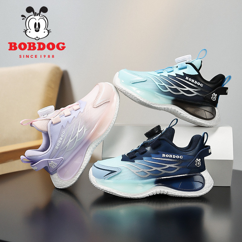 巴布豆童鞋鞋子男女童运动鞋2025新款春秋网面透气篮球鞋跑鞋