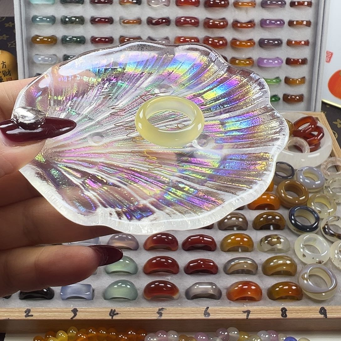 玛瑙/玉髓未镶嵌戒指A6不退换17.1港15