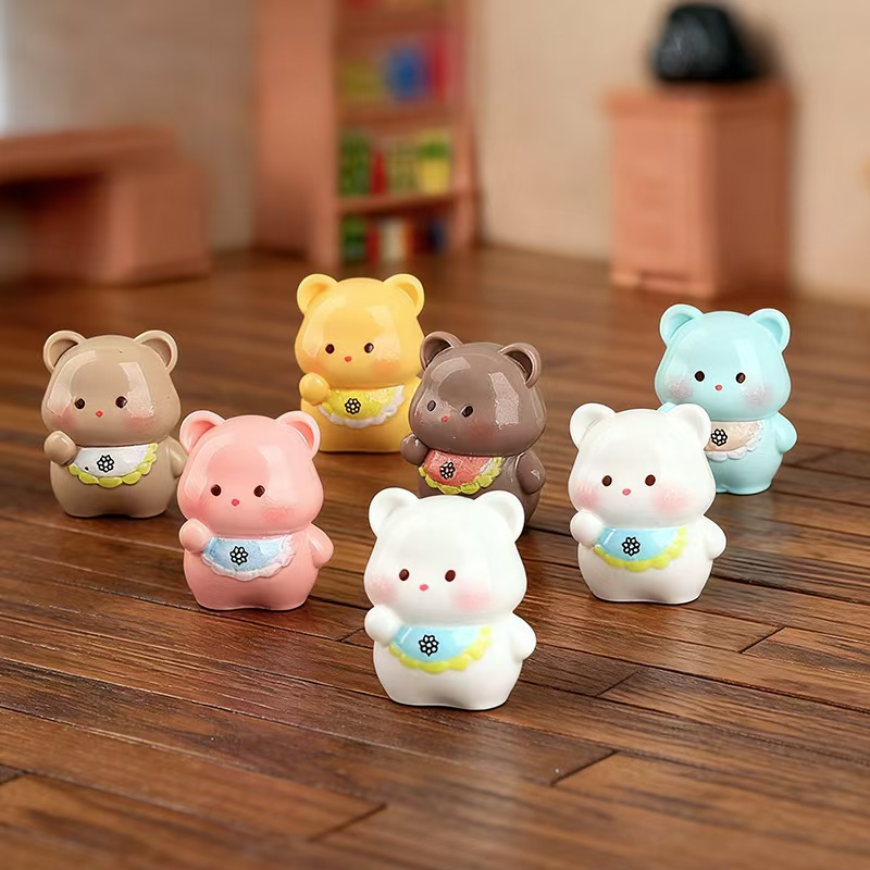 【许愿+对碰】微景观创意可爱小熊公仔苔藓菜园艺DIY桌面摆件