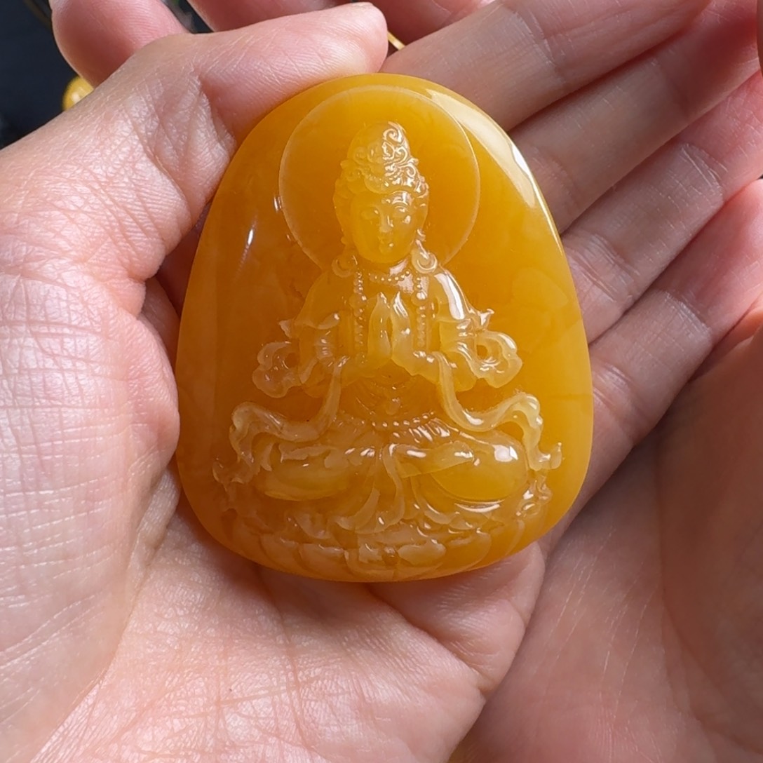 蜜蜡毛衣链未镶嵌云**技