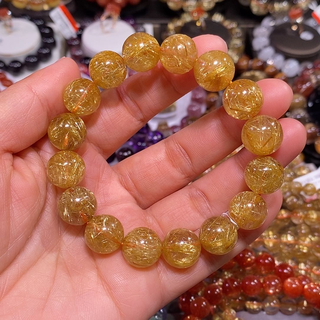 未镶嵌手链水晶金发晶13