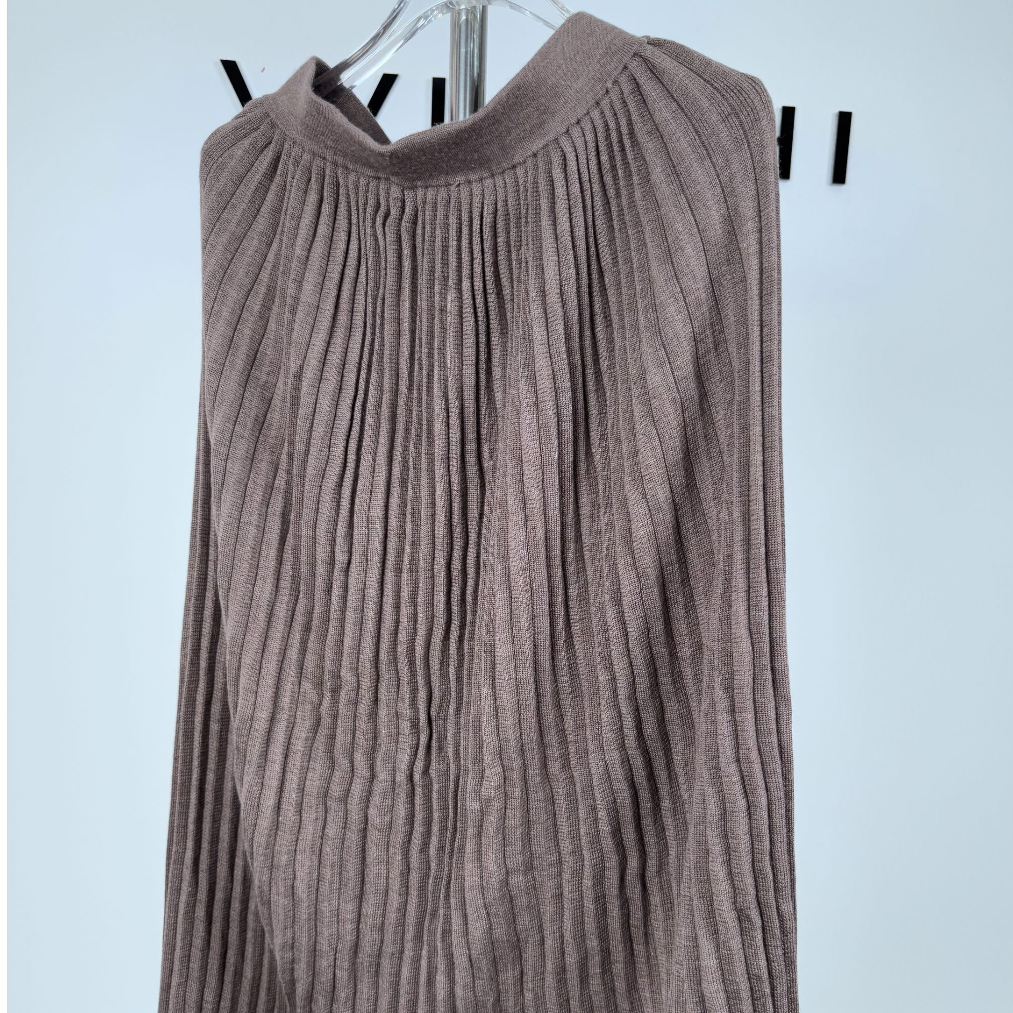 成人厚款中腰百褶裙轻职风半身裙秋冬女士百搭半裙