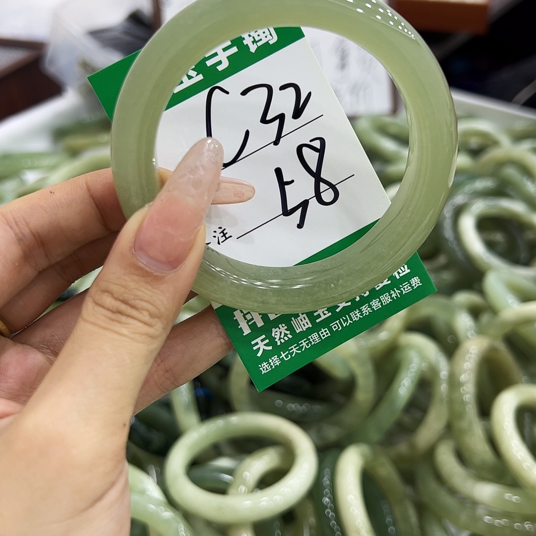 岫玉银S925镶嵌手镯