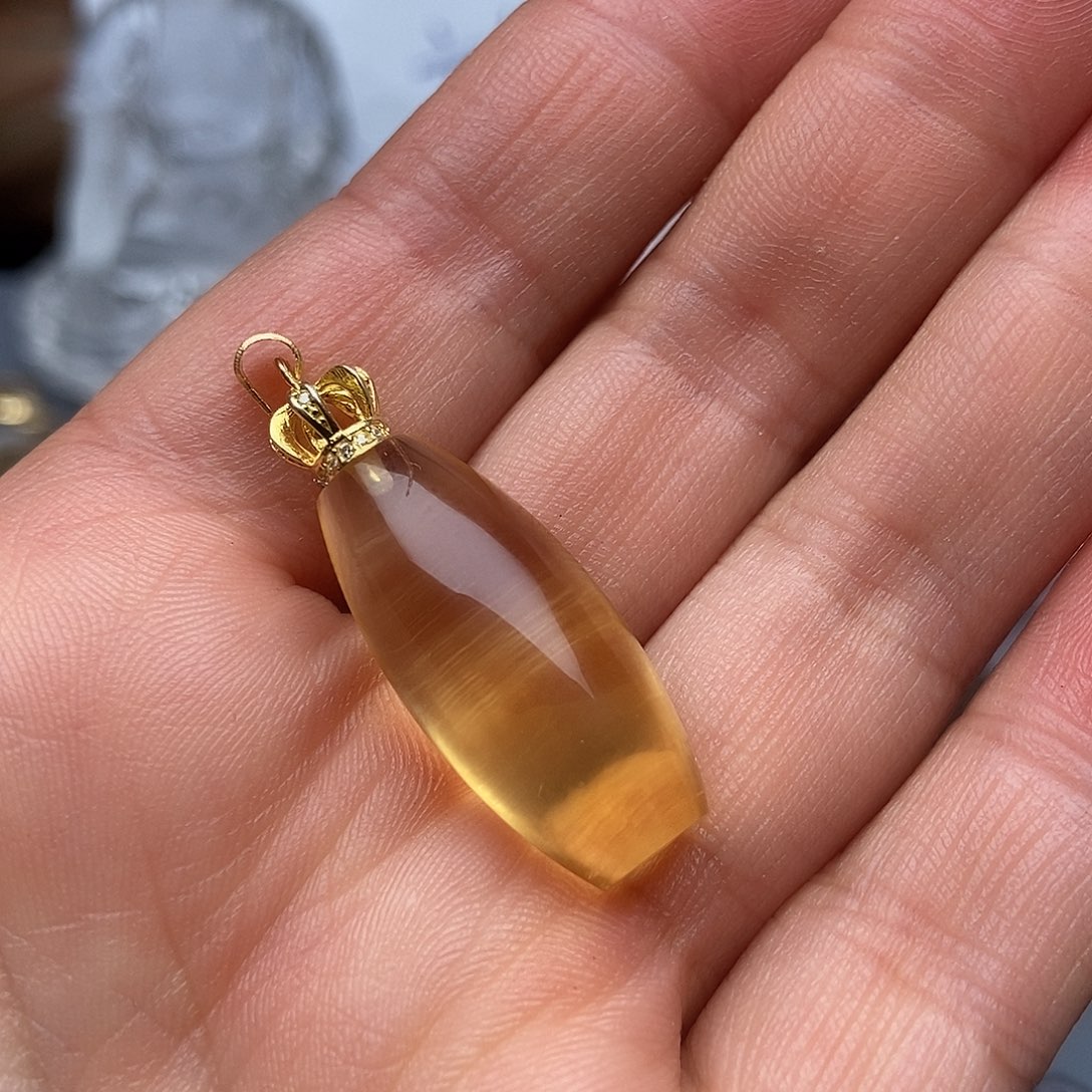 水晶颈饰银S925镶嵌吊坠