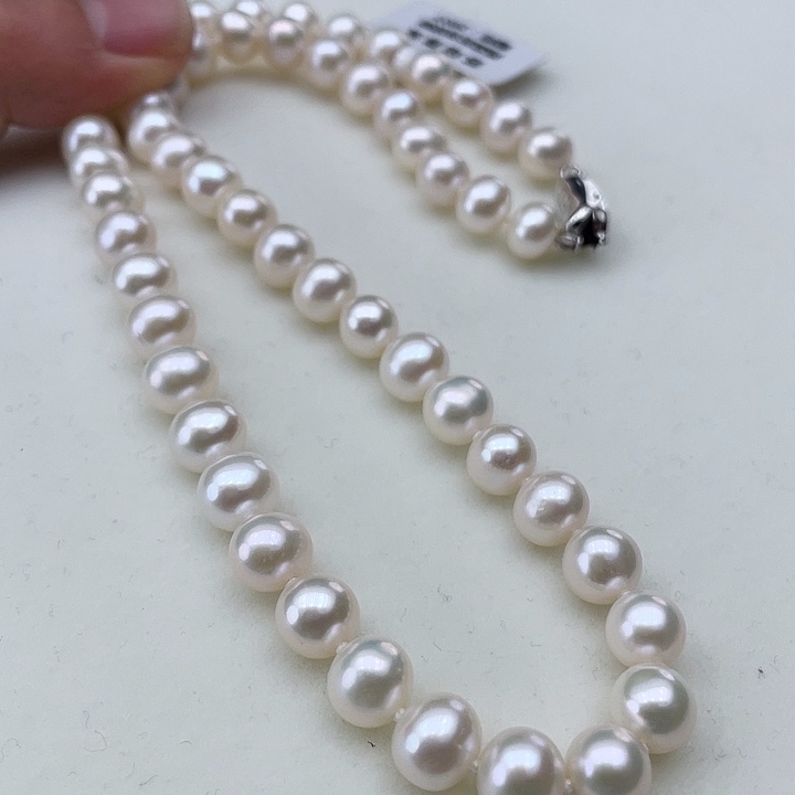 淡水珍珠颈饰银S925镶嵌卡8➕极光炫彩高品