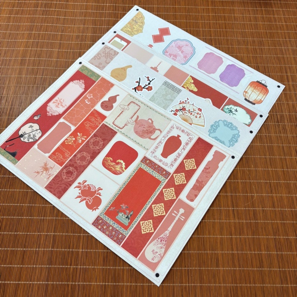 问纸楼·A4宣纸半生熟可斯贴纸不干胶设计DIY书法创作（4张一组）
