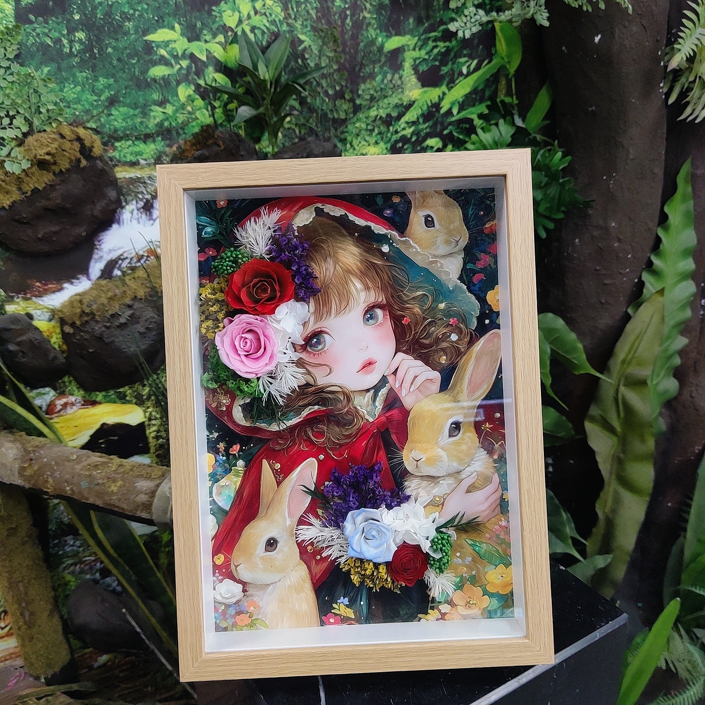 【小红帽】永生花画框  32高23宽