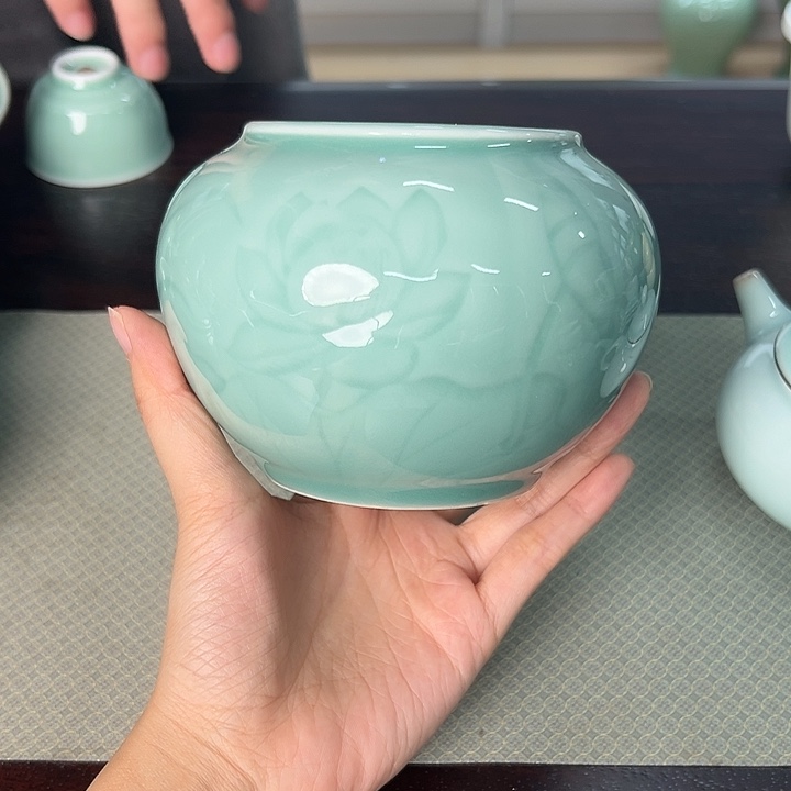 龙泉云间青瓷小米茶器