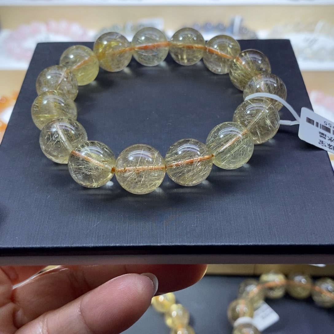 水晶手链未镶嵌金发晶13.5m