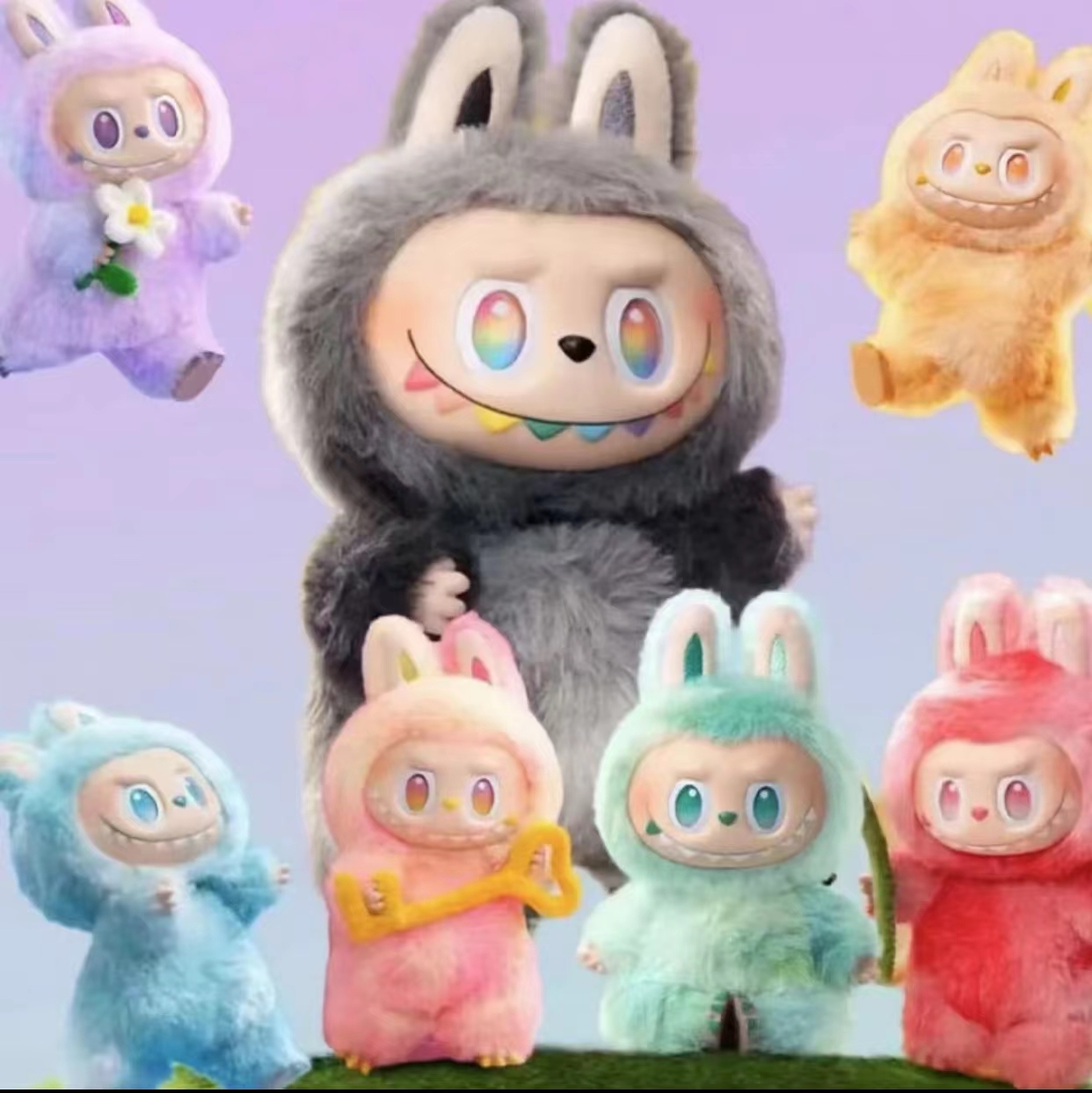 【可扫码+礼盒+运费险】3.0labubu三代拉布布搪胶娃娃衣公仔