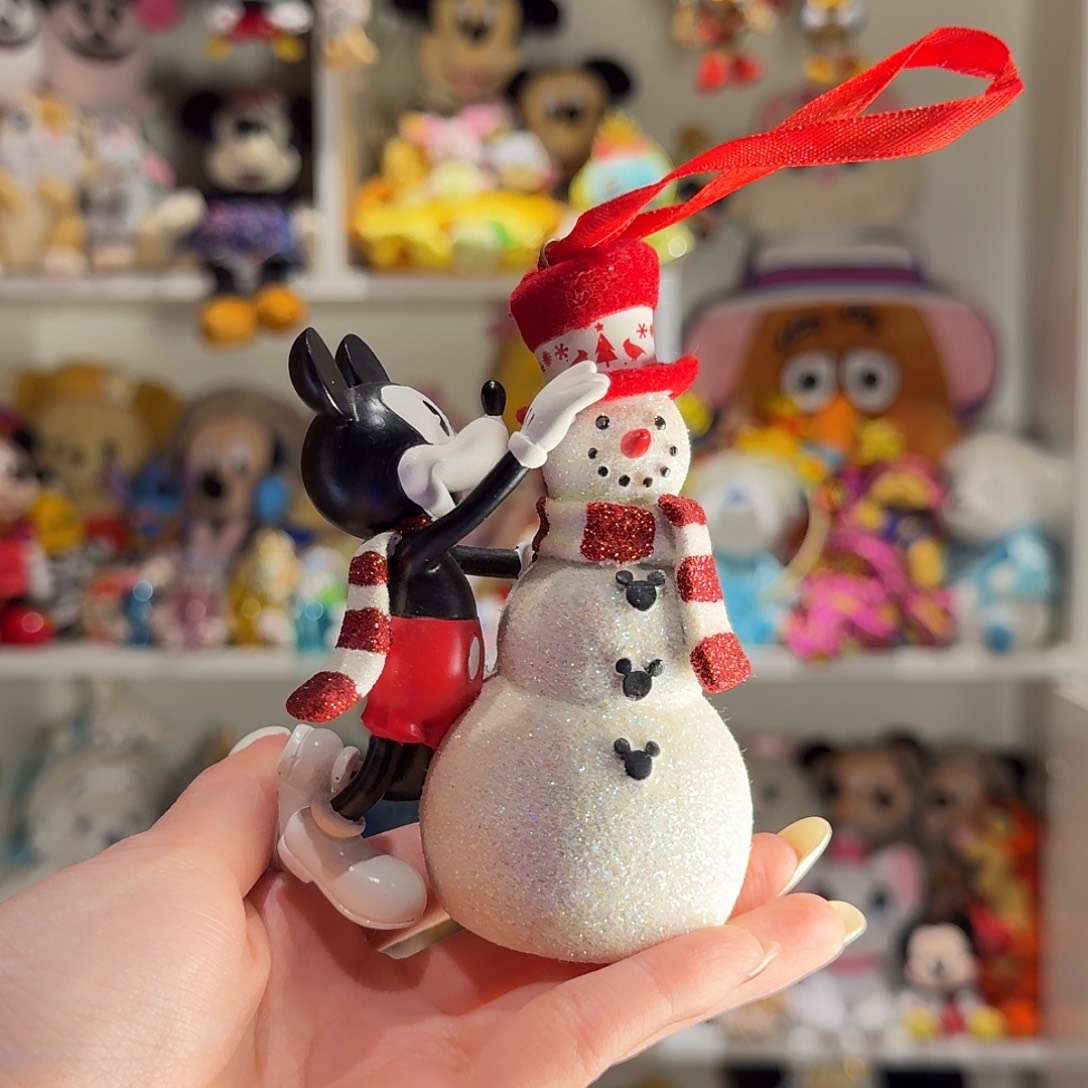 毛绒米奇雪人圣诞树挂件摆件