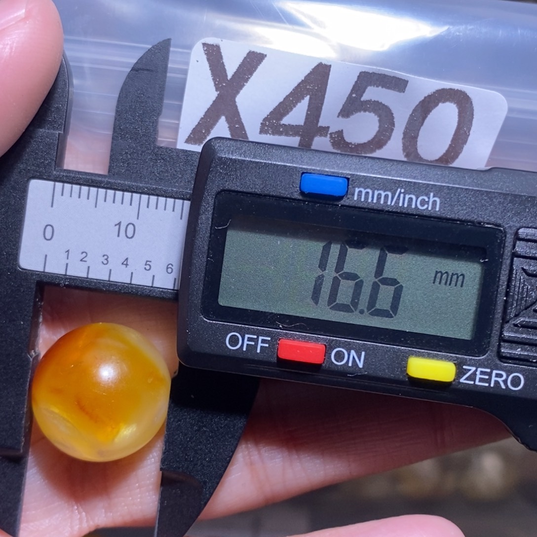 金珀18K金镶嵌裸石琥珀蜜蜡裸石