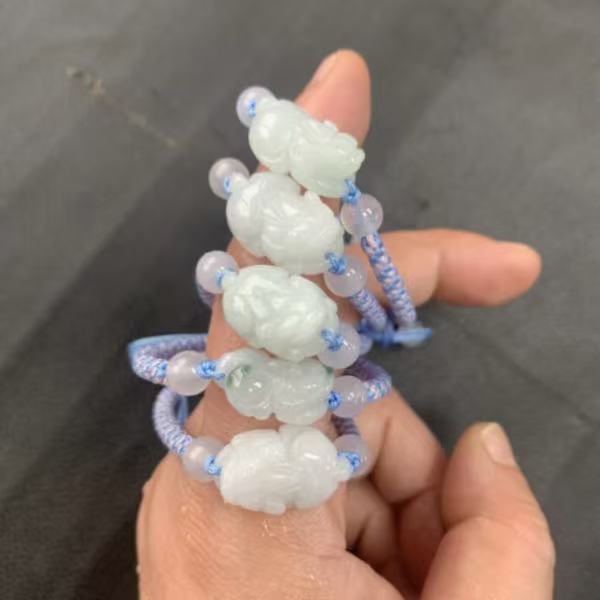 缅甸天然翡翠貔貅手绳缅甸翡翠直播间
