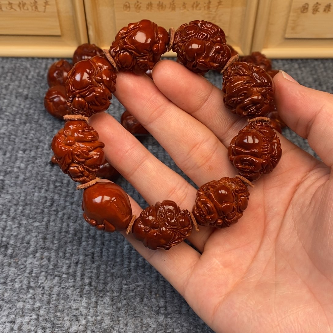 用***9手串/手链橄榄核八宝弥勒