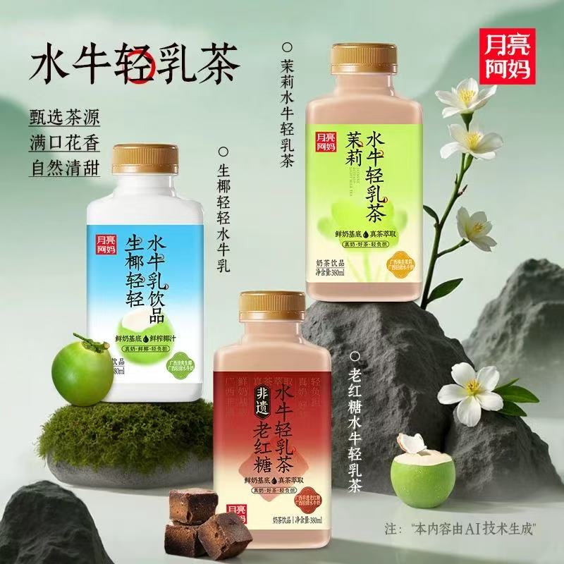 【直播专属】月亮阿妈夏日饮品水牛乳轻乳奶茶早餐奶三口味冷饮料