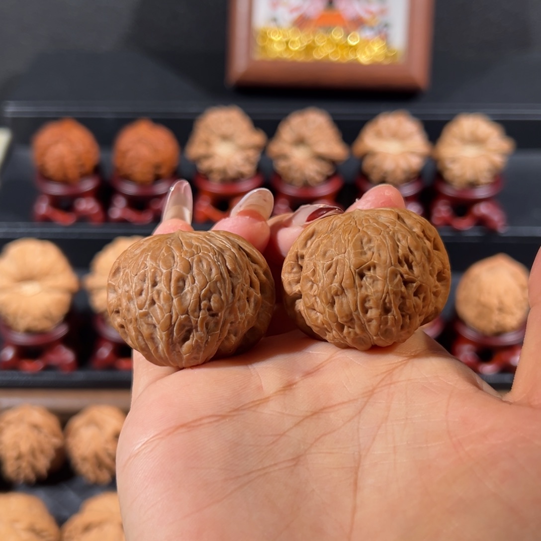 文玩核桃把件矮桩铁锤37+