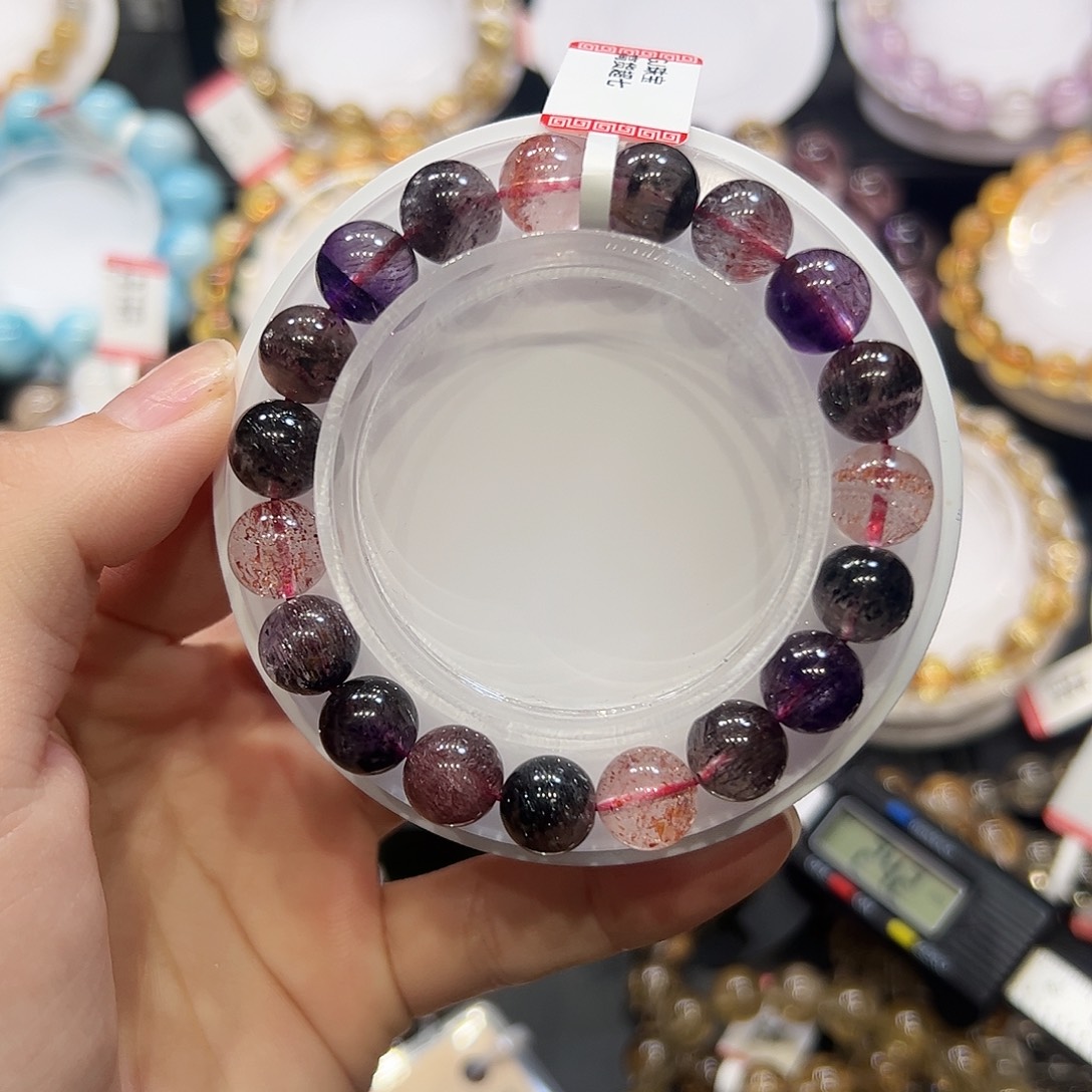 水晶未镶嵌手链超七福利黑加仑10+