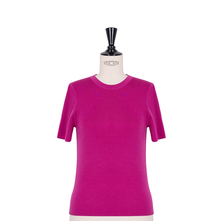 【兰芷】扬子纱线100支极细美丽奴羊毛圆领上衣CD2167820