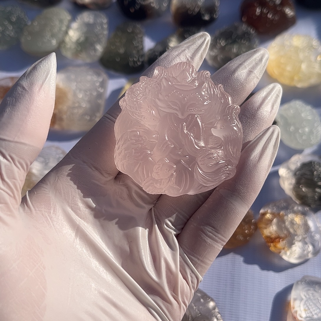 水晶未镶嵌吊坠(不含链)天然粉水